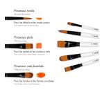 Darwi For You set de 5 pinceaux larges - Blanc