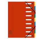 Trieur HARMONIKA® à fenêtres avec élastiques Véritable carte lustrée 9 compartiments