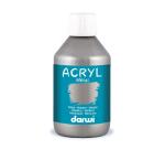 Darwi Flacon de 250 ml de Peinture Acrylique Universelle Métallique - Argent
