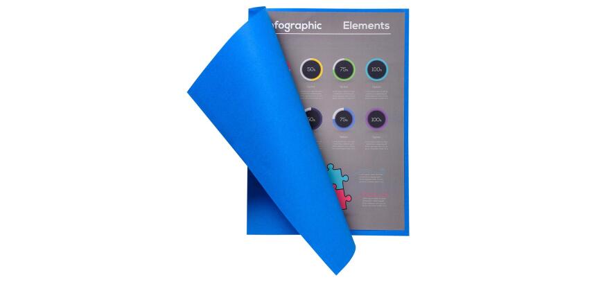 Pack of 10 folders Flash 220 100% recycled - 24x32cm - Assorted colours