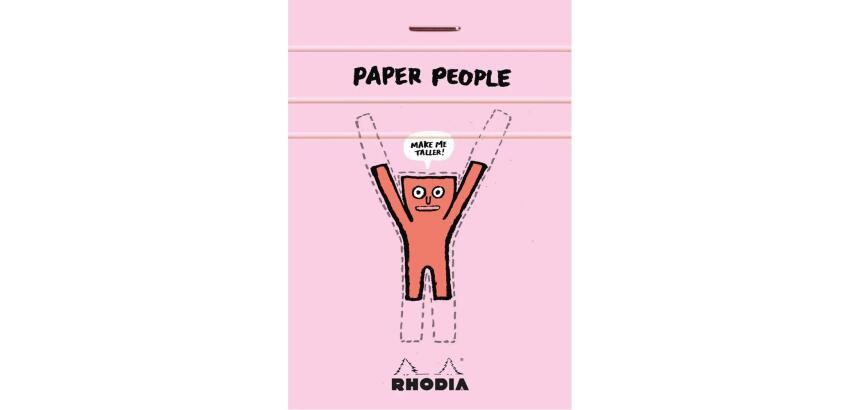 Rhodia N°11 x Jean Jullien geniet blok 7,4x10,5 cm 80 vel kleine ruitjes 5x5 80 g/m2 - Make me taller! - Nieuw