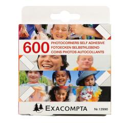 Exacompta - Cod. 12990E - 1 Confezione da 600 angolini adesivi per foto - Cristallo - Cristallo