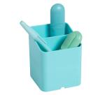 Cubiletes Pen Cube, 2 compartimentos diferentes tamaños y alturas, bloqueador de cables. Aquarel