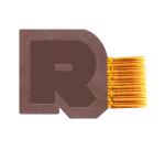 Rhodiarama porte-stylo autoadhésif 4x3 cm pour blocs carnets et agendas - Chocolat