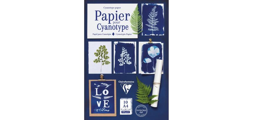 Pochette de 10 feuilles de papier pour Cyanotype au format A4 (21x29 ,7cm) - Blanc