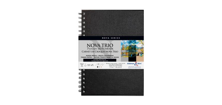Nova Trio carnet spiralé 50F 17,8x25,4cm 150g - Assortis