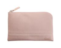 Rhodiarama pochette zippée en simili cuir - taille S (11x17 cm) - Touche de rose