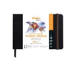 Rhodia Touch Mixed Media Book, papier Paint'On extra-blanc 250g - A6 paysage, 40 pages - Noir