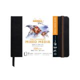 Rhodia Touch Mixed Media Book, papier Paint'On extra-blanc 250g - A6 paysage, 40 pages - Noir