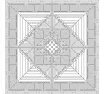 CARRÉ 100% soie - 90x90cm Triangles - Blanc