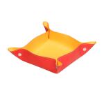 Rhodiarama vide-poche réversible simili cuir italien 12x12x4,5 cm - Coquelicot