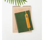 Porte-stylo Denim avec élastique - 3,5 x 15,5 cm - Moutarde