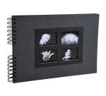 Album photos à spirales 50 pages noires Passion - 32x22 cm