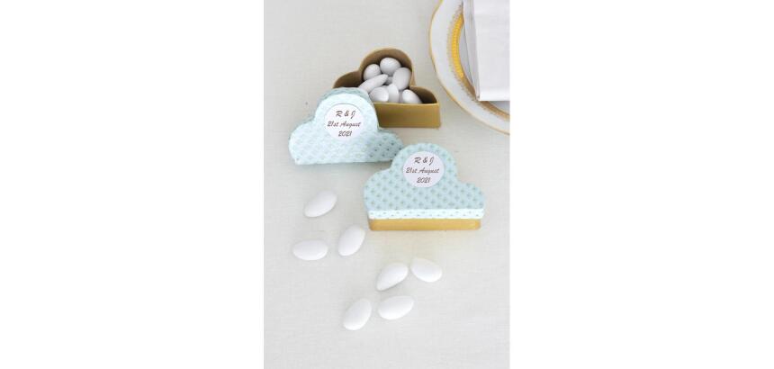 Set de 10 petites boites nuages 6x6x3cm - Kraft