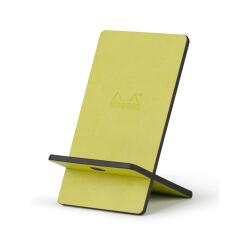 Rhodiarama support pour téléphone mobile simili cuir italien 13x8x8,5 cm - Anis