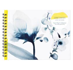 Inkebana, Carnet d'artiste reliure intégrale 32x24 cm, 40 feuilles de papier dessin blanc multitechniques 180g - Multicolore
