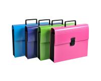 Trieur valisette avec poignée 12 compartiments Iderama - A4 - Couleurs assorties