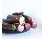 Rhodiarama trousse ronde simili cuir italien 5x21,5 cm - Fuchsia