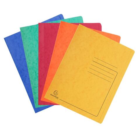 Subcarpetas con fástener impresas Exacompta 355 g/m2 A4 capacidad 350 hojas colores surtidos