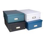 Cajas de almacenamiento NeoDeco - 35x51,5x16 cm, A3+ - Azul de Francia