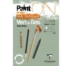 PaintON Vert de Gris bloc collé 30F A3 250g - Vert de gris