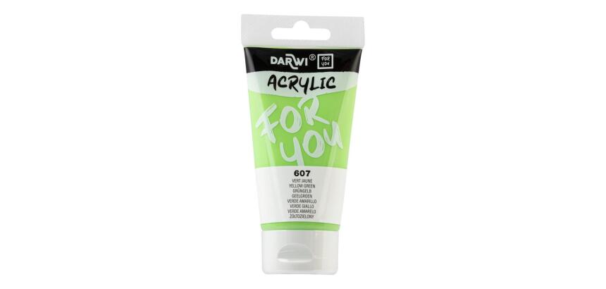 Darwi For You tube de peinture acrylique 75 ml - Vert Jaune