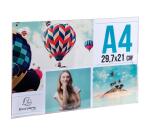 Porte-visuel mural horizontal A4 - Cristal