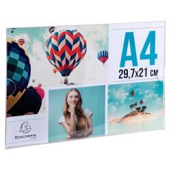 Porte-visuel mural horizontal A4 - Cristal