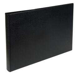 Raccoglitore 4 anelli 30mm PVC foderato - A3 in orizzontale - Nero