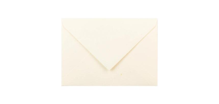 20 enveloppes C6 (114x162mm) paille gommées - ivoire