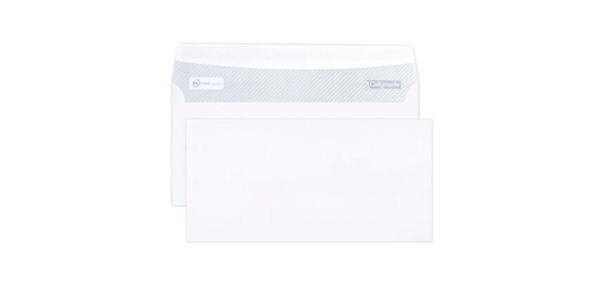 Boite de 500 Enveloppes Blanches DL-110x220mm - Auto-Adhésives - 80g/m2 - Blanc