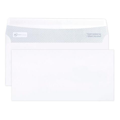 Boite de 500 Enveloppes Blanches DL-110x220mm - Auto-Adhésives - 80g/m2 - Blanc