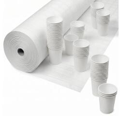 Nappe en rouleau papier damassé - 50x1,18m - Blanc