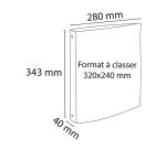Classeur 4 anneaux cartonné Exacompta A4 maxi - Dos 4 cm couleurs assorties