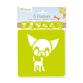 Set de 6 pochoirs enfants, Chiens - Vert