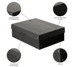 Caja de almacenamiento PureBox Negro de Exacompta A4 24 x 32 x 10 cm de alto