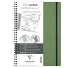 My.Notes Age Bag cahier reliure intégrale à marges détachables A4 120 pages détachables DOT + cadre en-tête - Vert