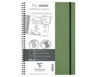 My.Notes Age Bag cahier reliure intégrale à marges détachables A4 120 pages détachables DOT + cadre en-tête - Vert