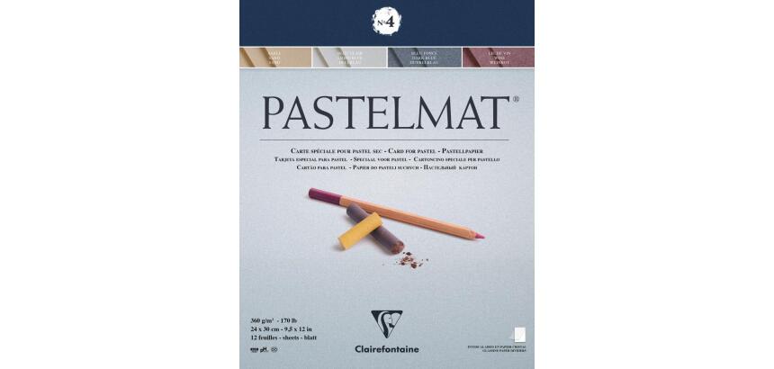 Pastelmat bloc collé 12F 24x30cm 360g
