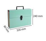 Fächermappe mit Griff, 18 Fächer, Aquarel