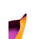 Rhodiarama vide-poche réversible simili cuir italien 12x12x4,5 cm - Violet