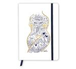 Adolie, Carnet brochure souple A5 14,8x21 cm, 128 pages, ligné, marquepage, fermeture à élastique, ass.