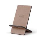 Rhodiarama support pour téléphone mobile simili cuir italien 13x8x8,5 cm - Taupe