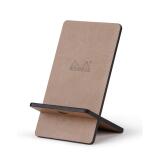 Rhodiarama support pour téléphone mobile simili cuir italien 13x8x8,5 cm - Taupe