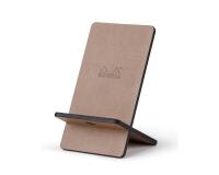 Rhodiarama support pour téléphone mobile simili cuir italien 13x8x8,5 cm - Taupe