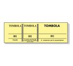 Bloc tombola 100 feuillets numérotés de 3 volets - Format 4,8x15 cm - Couleurs assorties
