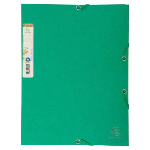 Carpetas con gomas 3 solapas A4 Forever® 380 g/m2 Exacompta - Verde oscuro