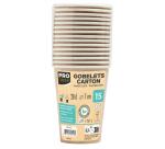 50 Gobelets en carton, 20 cl - Blanc