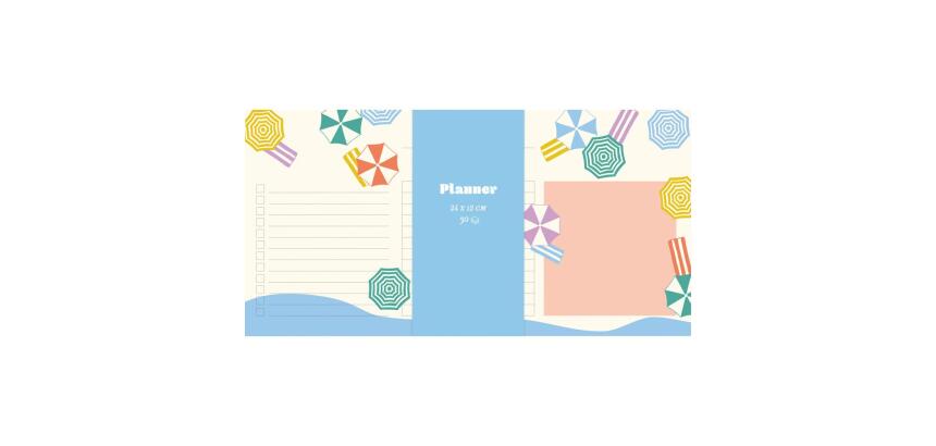 Dolce Amore, Mini planner 24x12 cm 50 feuillets imprimés