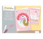 Boîte créative, Cartes à pailleter - Rose
